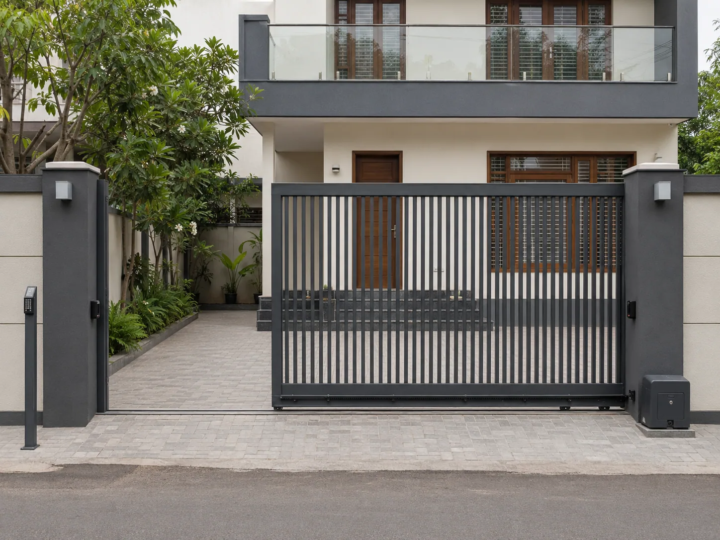 Automated Gates fabricated by Sree Balaganesh Iron Works, Madurai, view 3