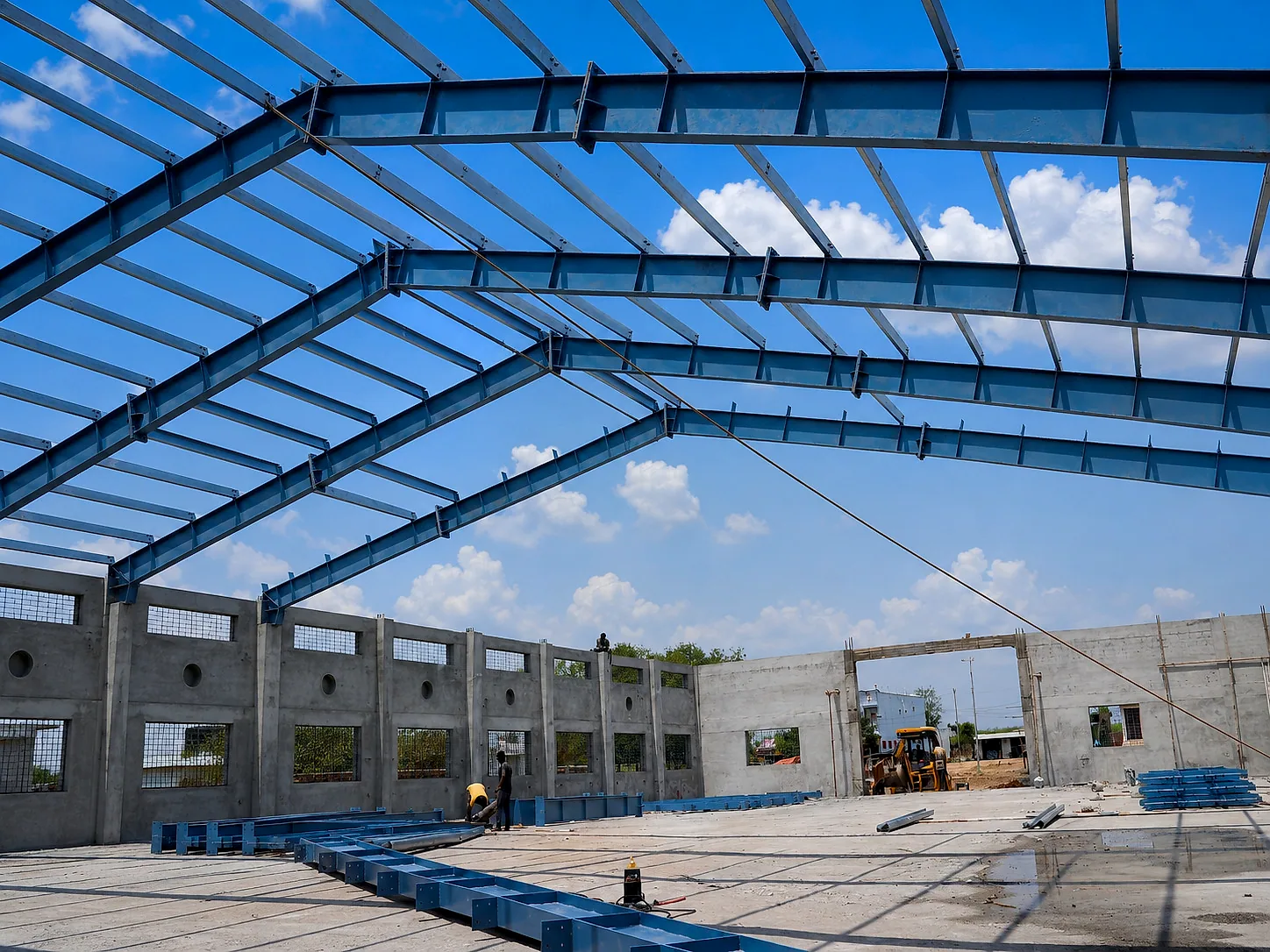 Steel Trusses fabricated by Sree Balaganesh Iron Works, Madurai